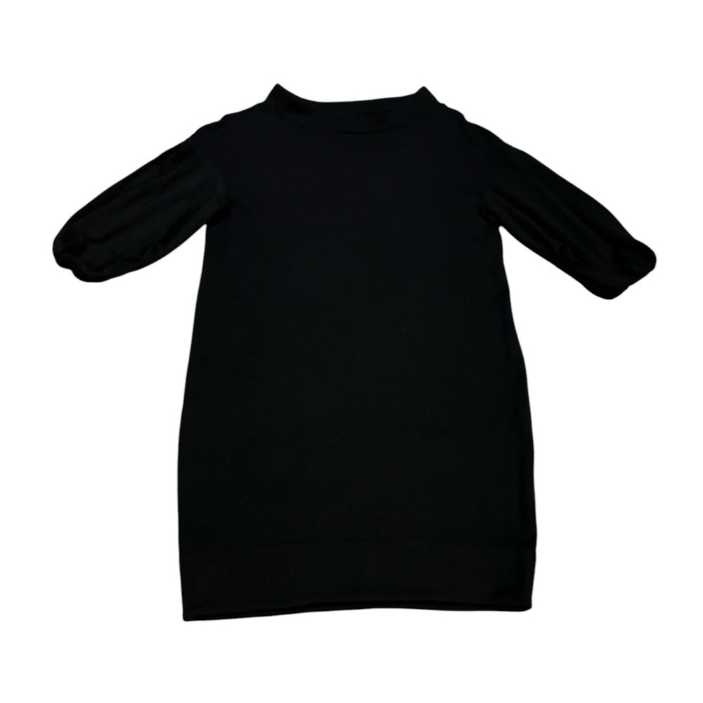 Vince Sweater Dress with Puff Sleeves Black Size‎ Medium